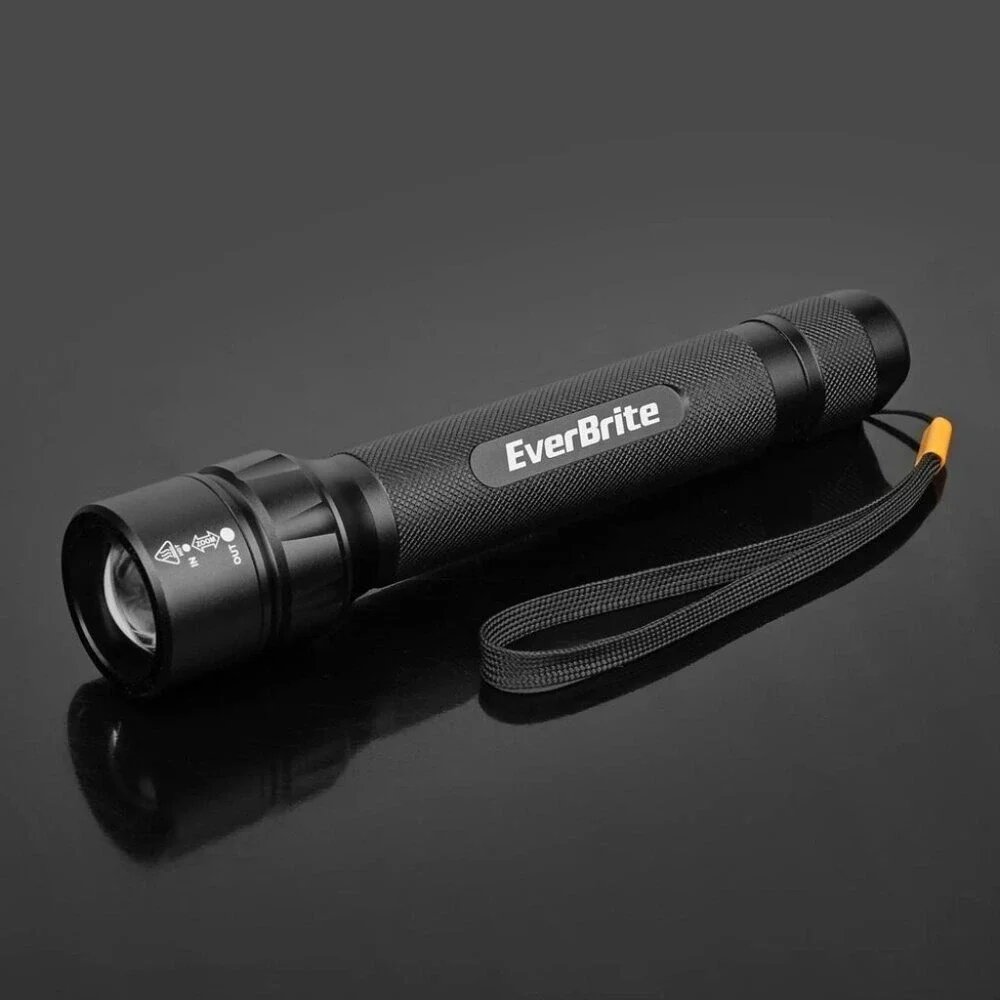 New EverBrite 600Lumen Ultra Bright Tactical Flashlight Zoomable 4 Lighting Mode